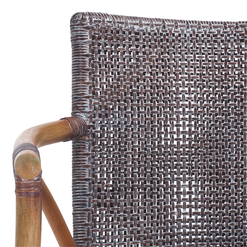 Safavieh Gianni Mahogany and Iron Counter Stool in Brown / Brown