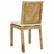 Safavieh Tojo Cane Wood and Rattan Dining Chair in White / Gray