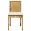 Safavieh Tojo Cane Wood and Rattan Dining Chair in White / Gray