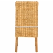 Safavieh Sanibel Wood and Rattan Side Chair in White / Natural