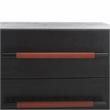 Safavieh Tiona Wood and Steel Nightstand in Black / Brown