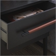 Safavieh Tiona Wood and Steel Nightstand in Black / Brown