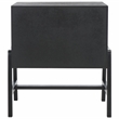 Safavieh Tiona Wood and Steel Nightstand in Black / Brown