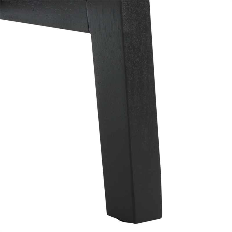 Safavieh Tiona Wood and Steel Nightstand in Black / Brown