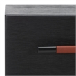 Safavieh Tiona Wood and Steel Nightstand in Black / Brown