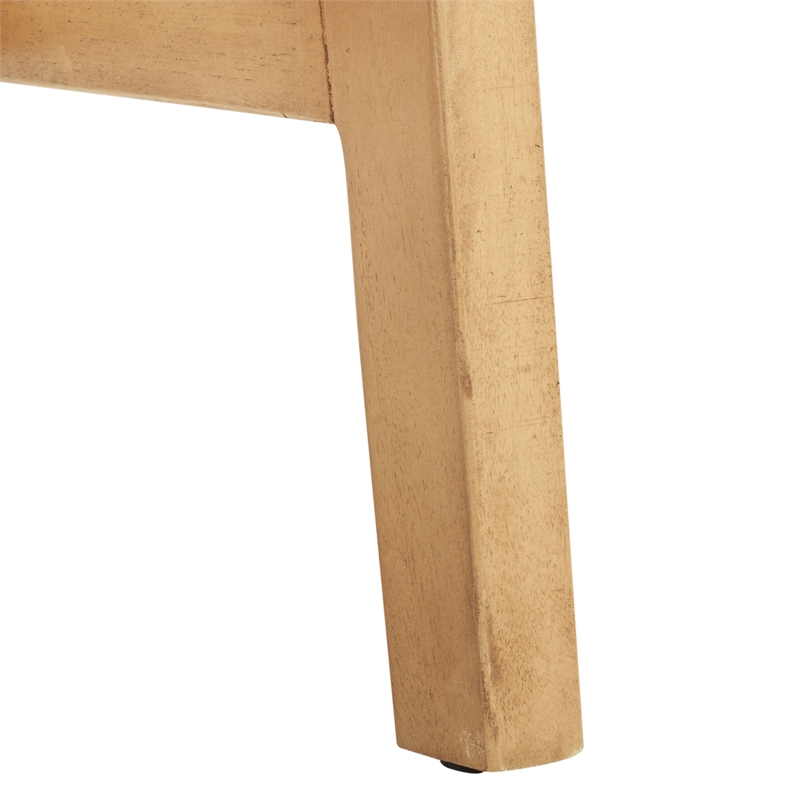 Safavieh Tiona Wood and Steel  Nightstand in Natural / Brown