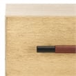 Safavieh Tiona Wood and Steel  Nightstand in Natural / Brown
