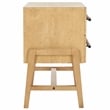 Safavieh Tiona Wood and Steel  Nightstand in Natural / Brown