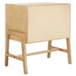 Safavieh Tiona Wood and Steel  Nightstand in Natural / Brown