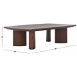Safavieh Barnard Wood Coffee Table in Walnut
