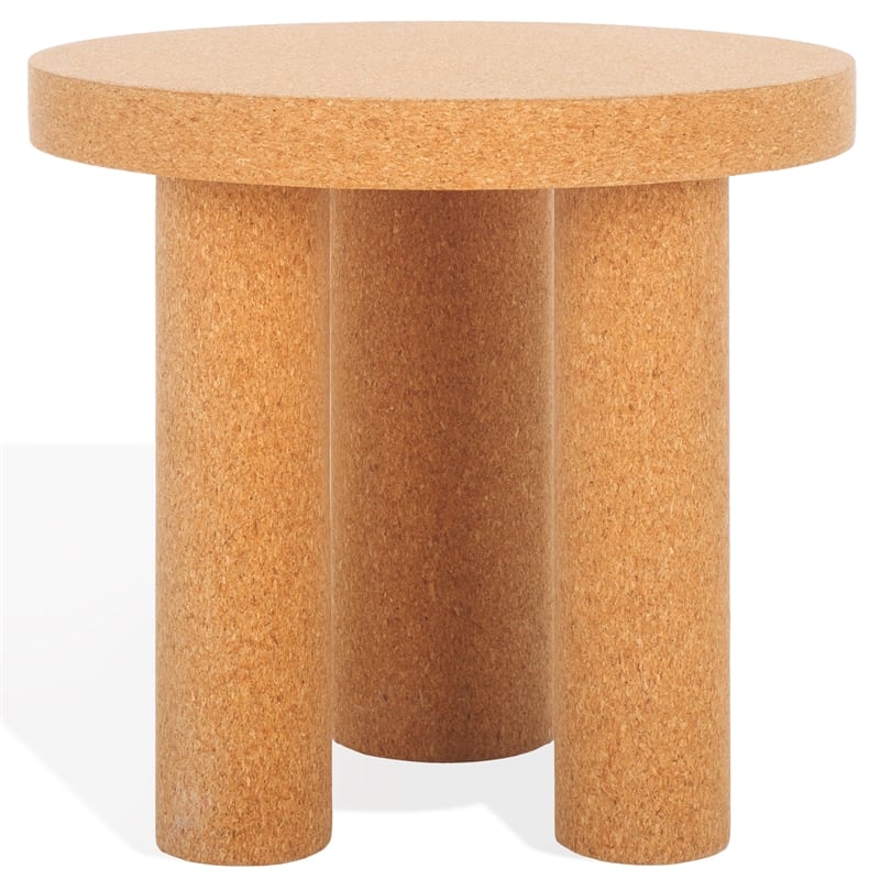 Safavieh Gilligan 3 Leg Accent Table in Cork