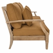Safavieh Martinique Wood Outdoor Sofa in Natural / Brown
