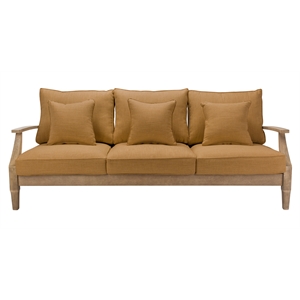 Safavieh Martinique Wood Outdoor Sofa in Natural / Brown