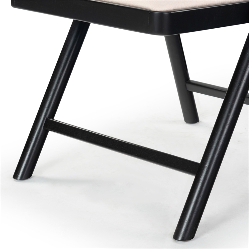 safavieh jacie wood dining chair in black / white