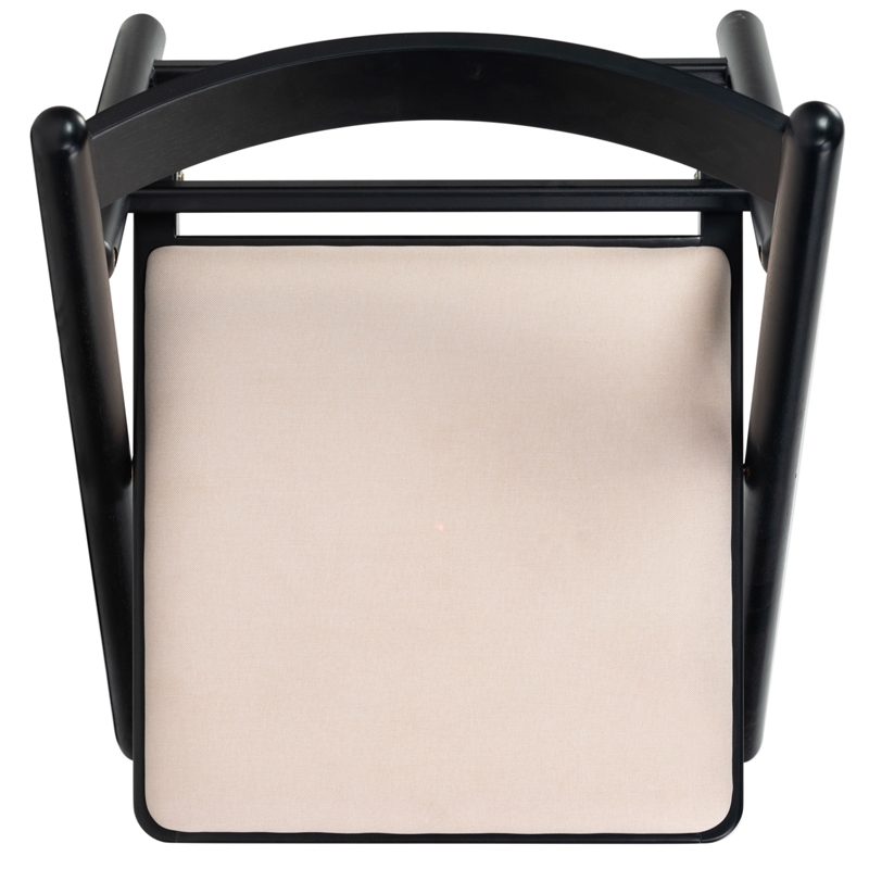 safavieh jacie wood dining chair in black / white