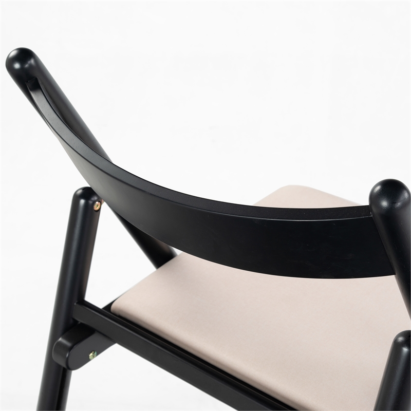 safavieh jacie wood dining chair in black / white