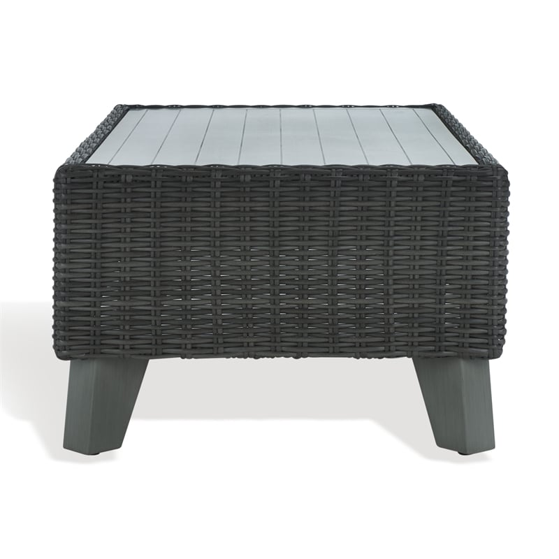 Safavieh Margarita  Aluminum Outdoor Coffee Table in Dark Gray