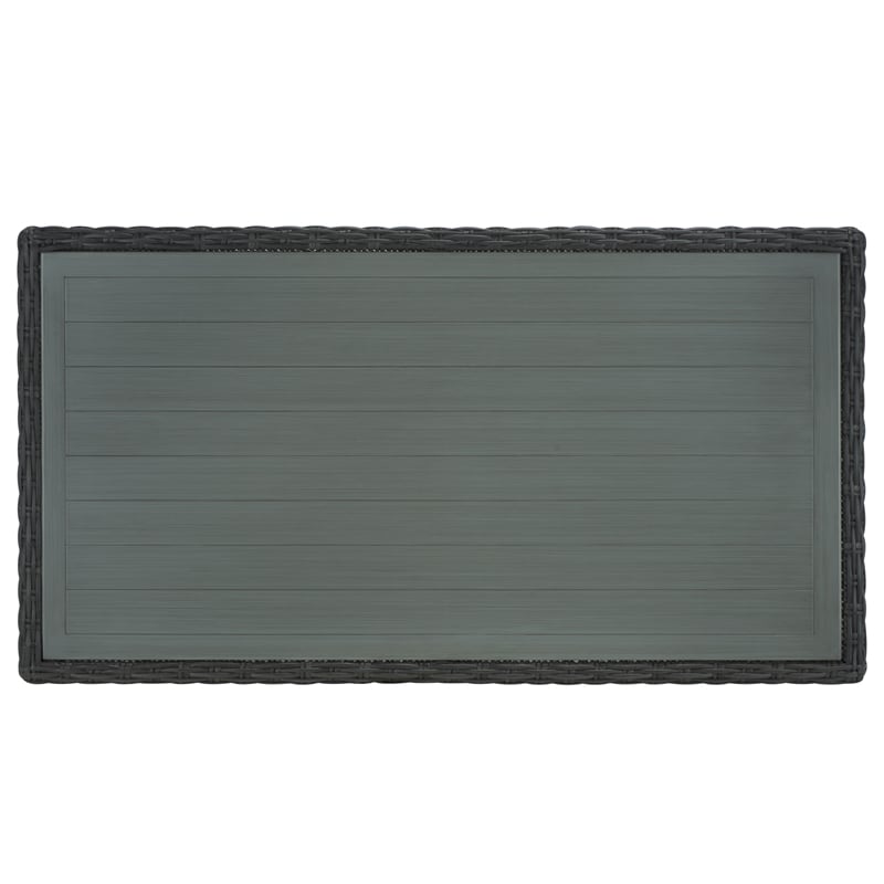 Safavieh Margarita  Aluminum Outdoor Coffee Table in Dark Gray