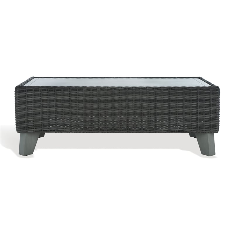 Safavieh Margarita  Aluminum Outdoor Coffee Table in Dark Gray