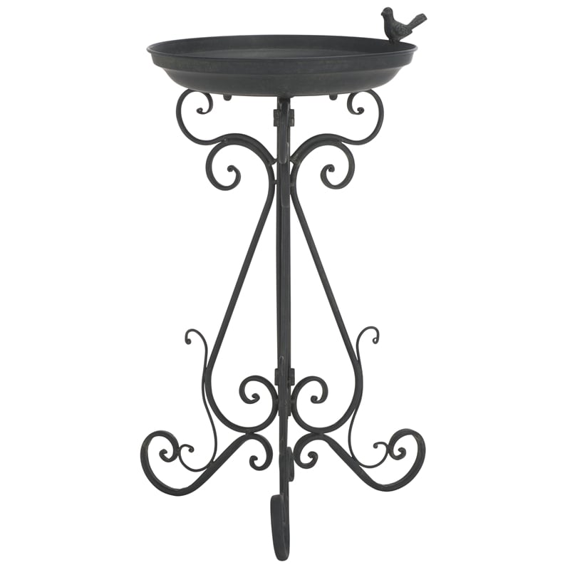 Safavieh Ashlan  Iron Bird Baths in Black