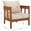 Safavieh Owen Polyester Chairs  in Natural / Taupe
