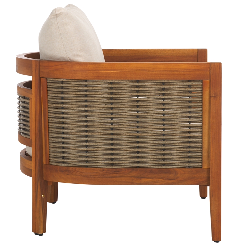 Safavieh Amanda Polyester Outdoor Chairs in Natural / Taupe