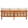 Safavieh Owen Teak Wood  and Polyester Sofa in Natural / Taupe