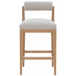 Safavieh Oaklie Wood  Counterstool in Taupe / Natural