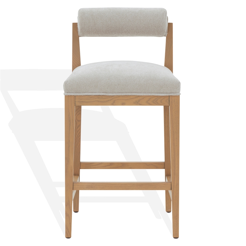 Safavieh Oaklie Wood  Counterstool in Taupe / Natural