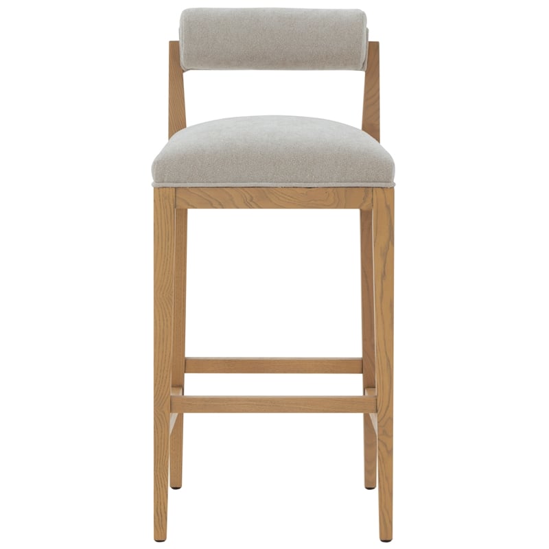 Safavieh Oaklie Wood Barstool in Taupe / Natural