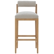 Safavieh Oaklie Wood Barstool in Taupe / Natural