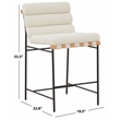 Safavieh Macibella Wood and Iron  Counterstool in Ivory / Black