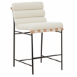 Safavieh Macibella Wood and Iron  Counterstool in Ivory / Black
