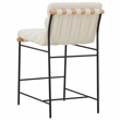 Safavieh Macibella Wood and Iron  Counterstool in Ivory / Black
