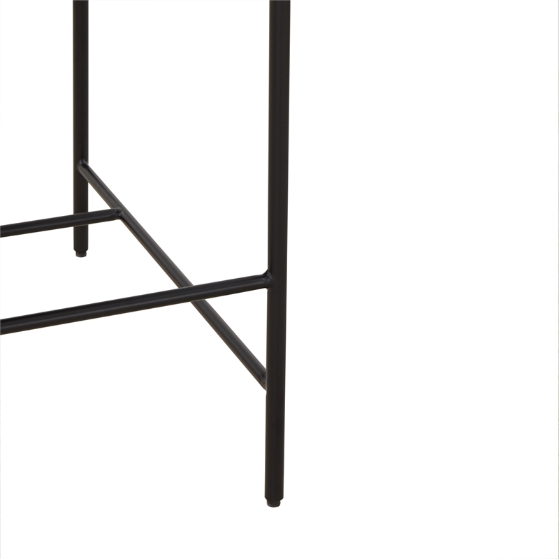 Safavieh Macibella Wood and Iron  Counterstool in Ivory / Black