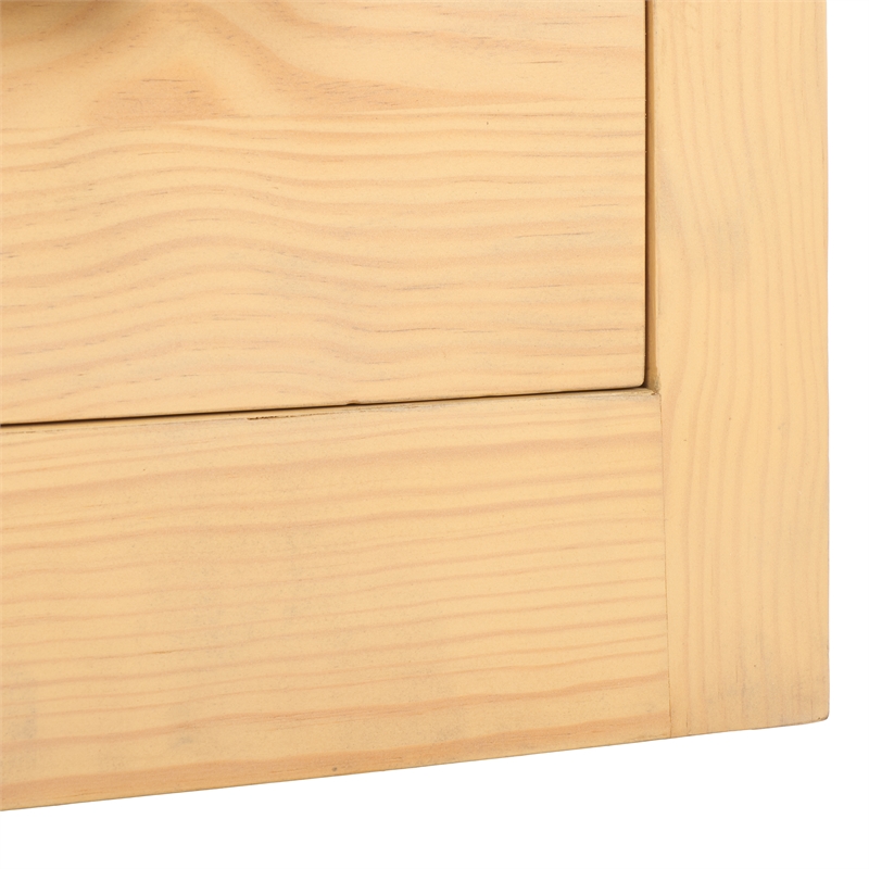 Safavieh Abbianna Wood and Steel Nightstand in Natural / Black