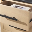 Safavieh Abbianna Wood and Steel Nightstand in Natural / Black