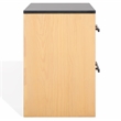 Safavieh Abbianna Wood and Steel Nightstand in Natural / Black