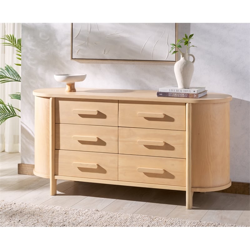 Safavieh Darrynn Pine Wood Dresser in Natural