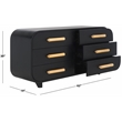 Safavieh Peterson Pine Wood Dresser in Black / Natural