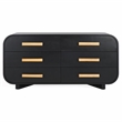 Safavieh Peterson Pine Wood Dresser in Black / Natural