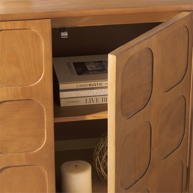 Safavieh Benedict Pine Wood Sideboard in Natural