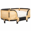 Safavieh Timo Rattan and Cotton Pet Accessories in Beige /  Black