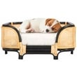 Safavieh Timo Rattan and Cotton Pet Accessories in Beige /  Black