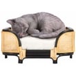 Safavieh Timo Rattan and Cotton Pet Accessories in Beige /  Black