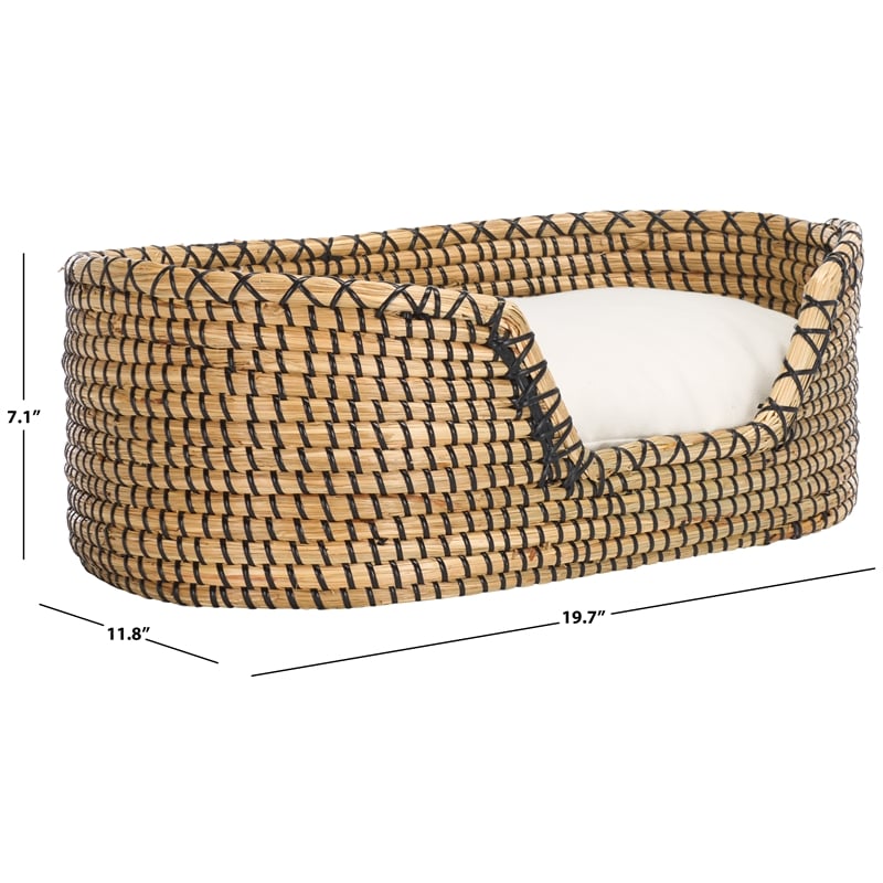 Safavieh Sarge Seagrass and Cotton  Pet Accessories in Beige / Natural
