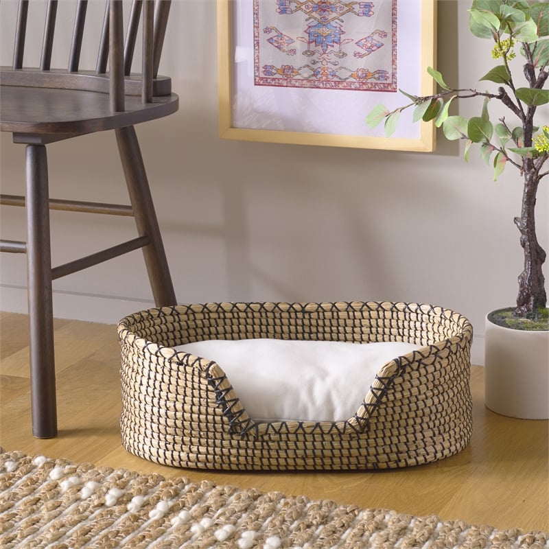 Safavieh Sarge Seagrass and Cotton  Pet Accessories in Beige / Natural