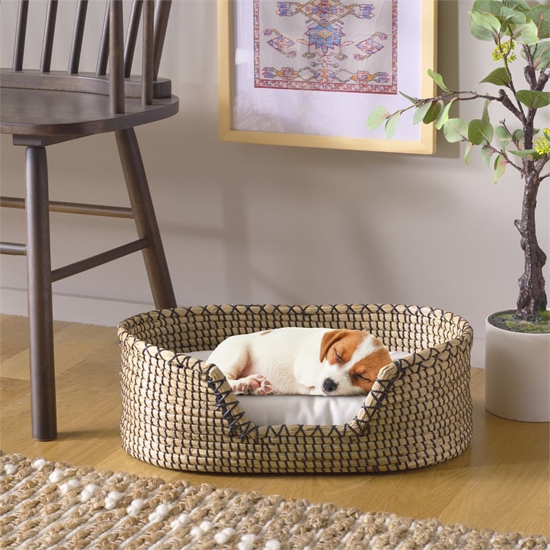 Safavieh Sarge Seagrass and Cotton  Pet Accessories in Beige / Natural