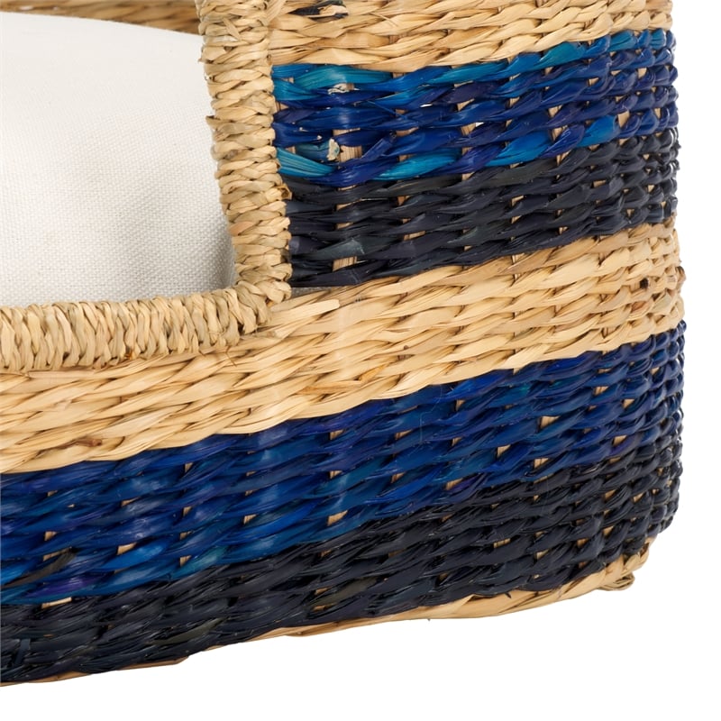 Safavieh Elyon Seagrass Pet Accessories in Beige / Natural / Black /Blue