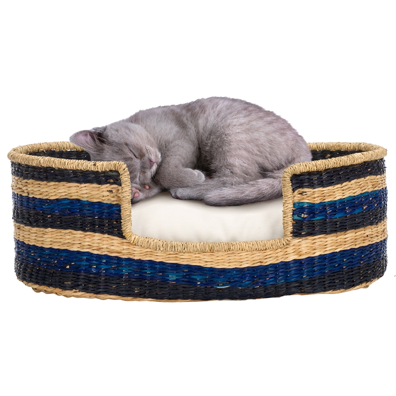 Safavieh Elyon Seagrass Pet Accessories in Beige / Natural / Black /Blue